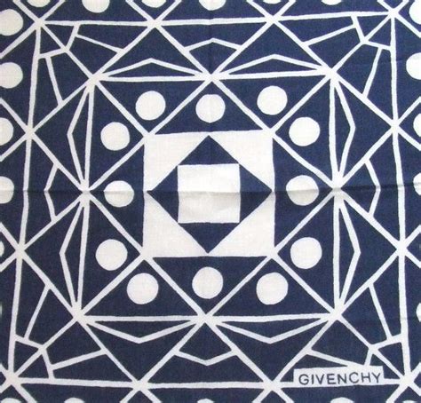 Vintage Givenchy Handkerchief Geometric Nautical Rare 1960s